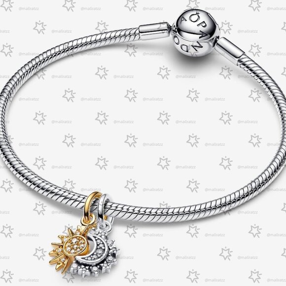 Pandora Splittable Sun & Moon Dangle Charm - Picture 3 of 4